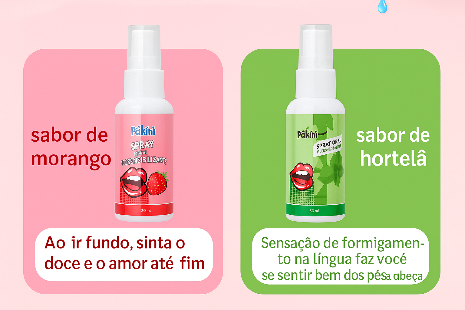 Lubrificante Íntimo morango ou menta