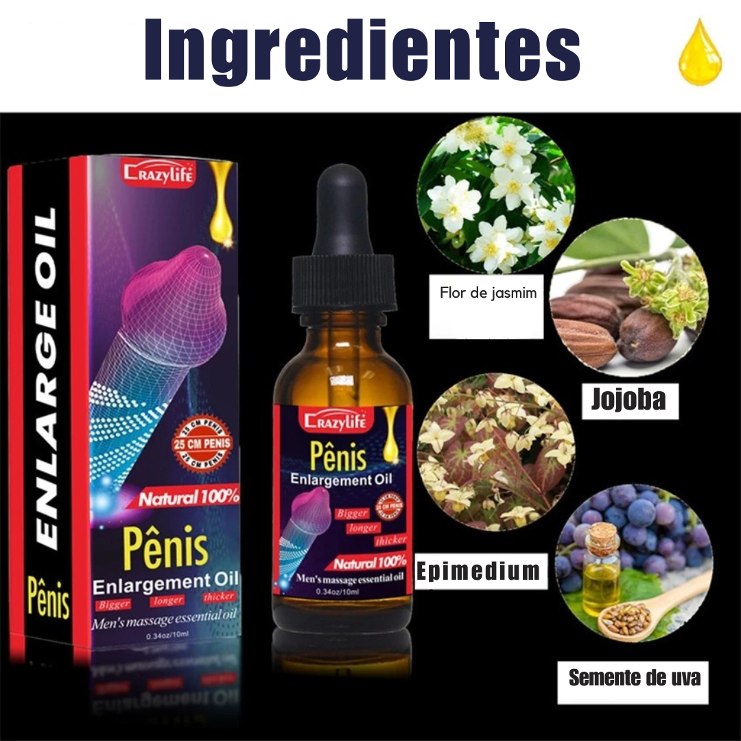 Óleo Natural para Aumento Peniano